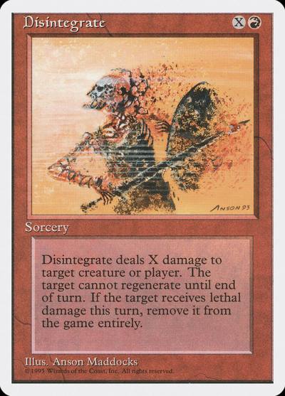 Disintegrate 4ED-185 Fourth Edition Magic card