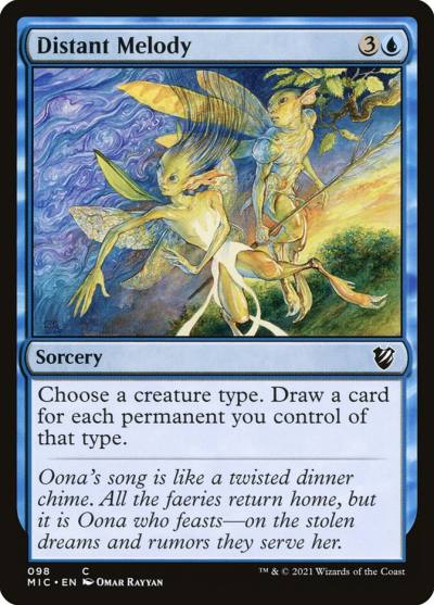 Distant Melody MIC-98 Midnight Hunt Commander Magic card