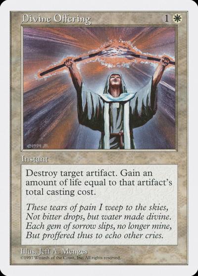 Divine Offering 5ED-27 Fifth Edition Magic card