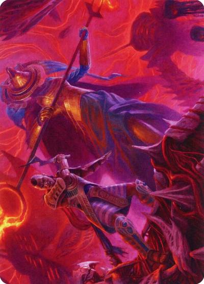 Djeru and Hazoret // Djeru and Hazoret AMOM-44 March of the Machine Art Series Magic card