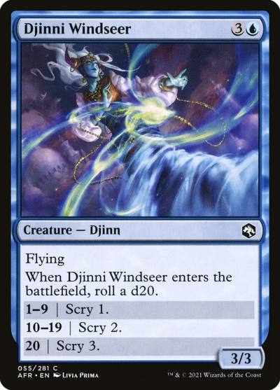 Djinni Windseer AFR-55 Adventures in the Forgotten Realms Magic card