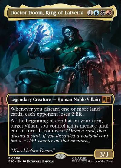 Doctor Doom, King of Latveria MSC-6 Marvel Super Heroes Commander Magic card