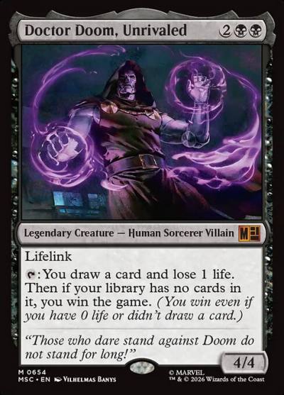 Doctor Doom, Unrivaled MSC-654 Marvel Super Heroes Commander Magic card