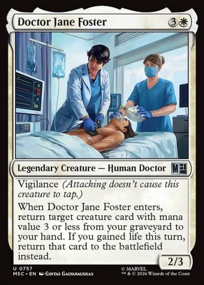 Doctor Jane Foster MSC-757 Marvel Super Heroes Commander Magic card