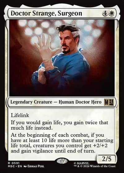 Doctor Strange, Surgeon 591 Marvel Super Heroes Commander Magic card