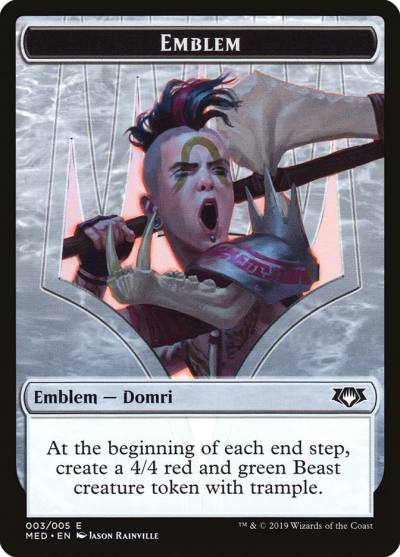 Domri, Chaos Bringer Emblem TMED-R3 Mythic Edition Tokens Magic card