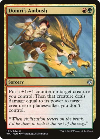 Domri's Ambush WAR-192 War of the Spark Magic card