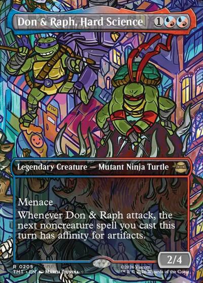 Don & Raph, Hard Science TMT-205 Teenage Mutant Ninja Turtles Magic card