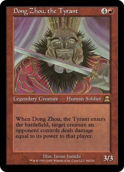 Dong Zhou, the Tyrant ME3-96 Masters Edition III Magic card
