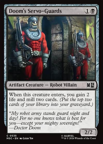Doom's Servo-Guards 535 Marvel Super Heroes Commander Magic card