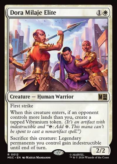 Dora Milaje Elite MSC-12 Marvel Super Heroes Commander Magic card