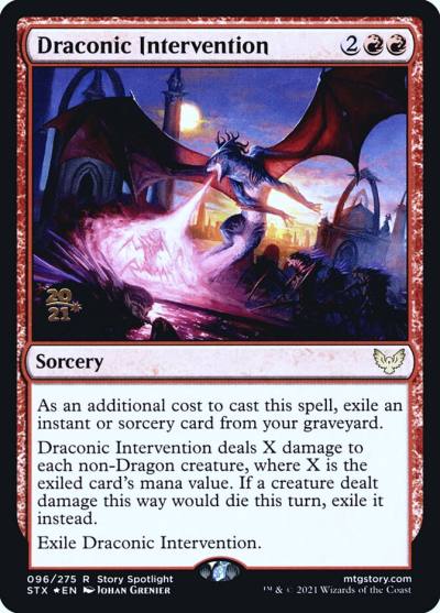 Draconic Intervention PSTX-96S Strixhaven: School of Mages Promos Magic card