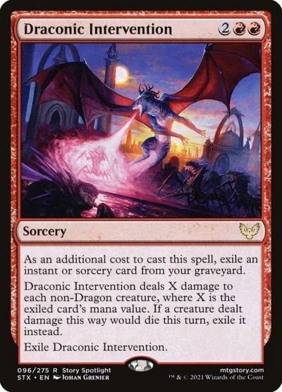 Draconic Intervention STX-96 Strixhaven: School of Mages Magic card