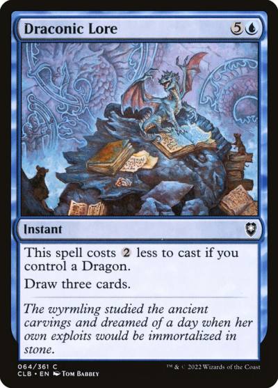 Draconic Lore CLB-64 Commander Legends: Battle for Baldur's Gate Magic card