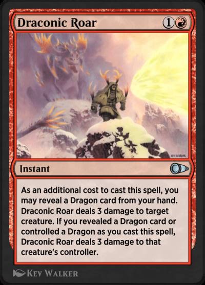 Draconic Roar PIO-130 Pioneer Masters Magic card