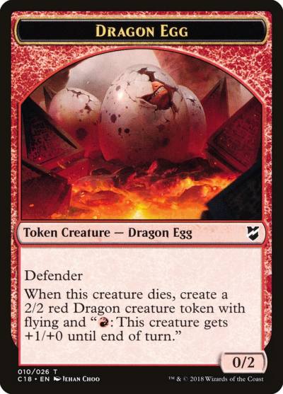 Dragon Egg TC18-10 Commander 2018 Tokens Magic card