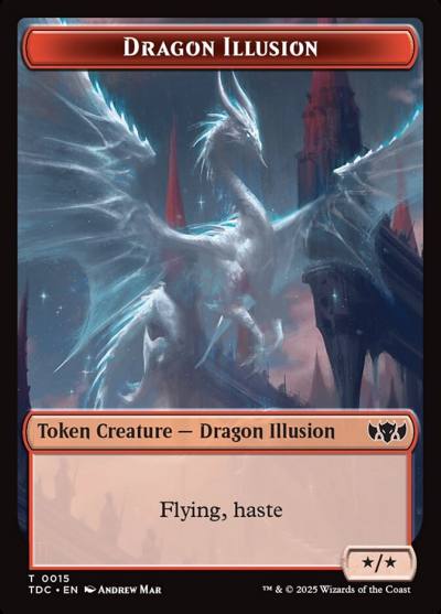 Dragon Illusion TTDC-15 Tarkir: Dragonstorm Commander Tokens Magic card
