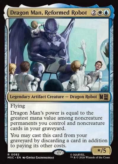 Dragon Man, Reformed Robot MSC-82 Marvel Super Heroes Commander Magic card