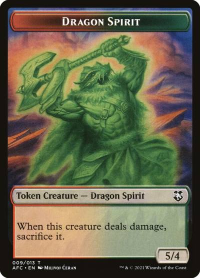 Dragon Spirit TAFC-9 Forgotten Realms Commander Tokens Magic card