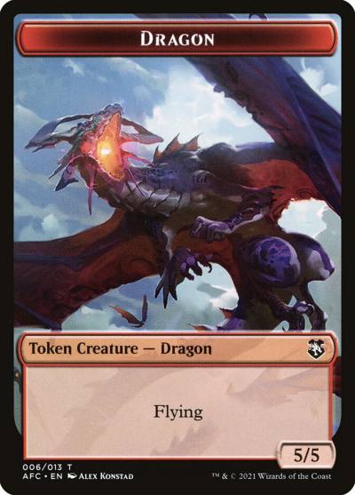 Dragon TAFC-6 Forgotten Realms Commander Tokens Magic card