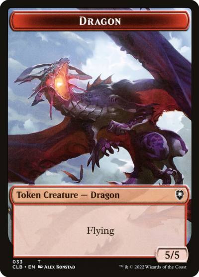 Dragon TCLB-33 Battle for Baldur's Gate Tokens Magic card