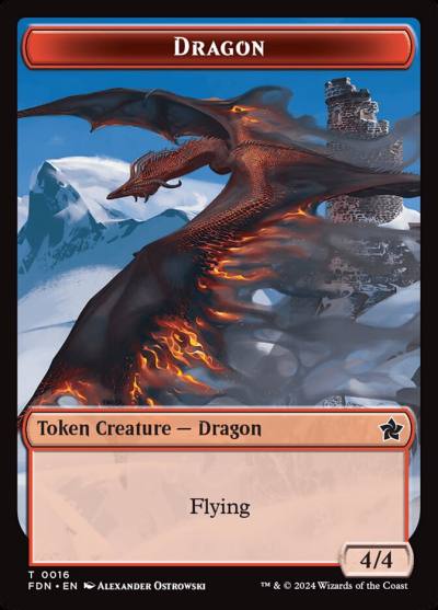 Dragon TFDN-16 Foundations Tokens Magic card