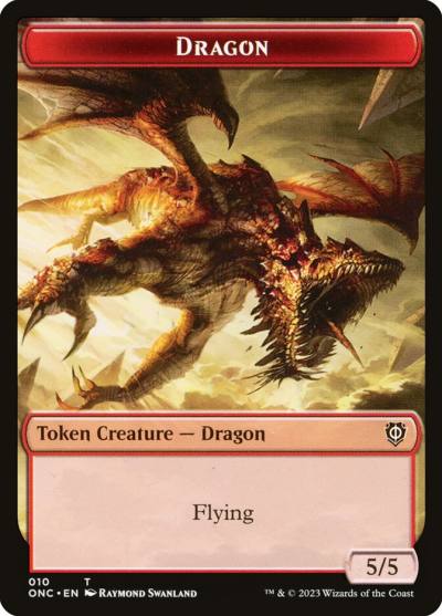 Dragon TONC-10 Phyrexia: All Will Be One Commander Tokens Magic card