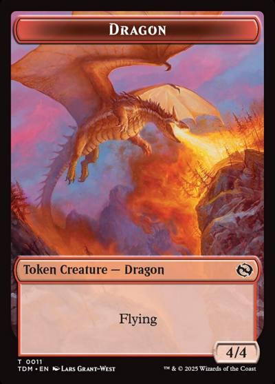 Dragon TTDM-11 Tarkir: Dragonstorm Tokens Magic card