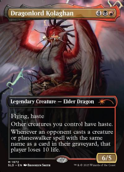 Dragonlord Kolaghan // Dragonlord Kolaghan SLD-1972 Secret Lair Drop Magic card