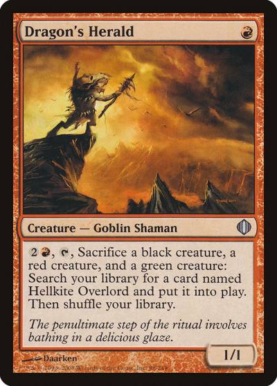 Dragon's Herald 98 Shards of Alara Magic card