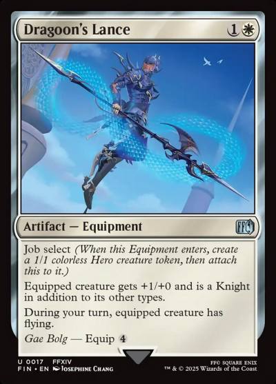 Dragoon's Lance FIN-17 Final Fantasy Magic card
