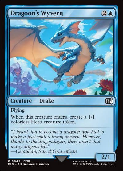 Dragoon's Wyvern FIN-49 Final Fantasy Magic card