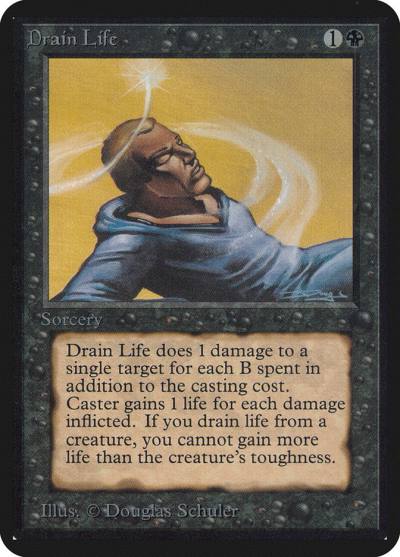 Drain Life LEA-105 Limited Edition Alpha Magic card