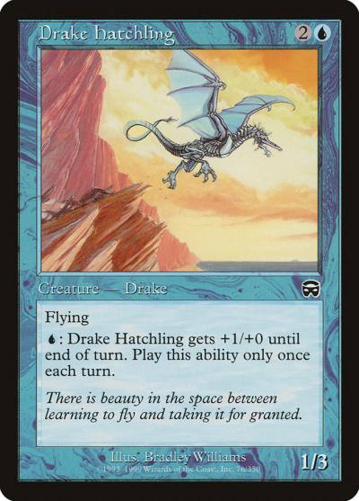 Drake Hatchling MMQ-76 Mercadian Masques Magic card