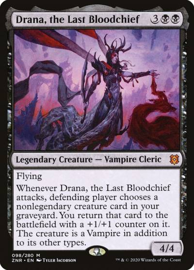 Drana, the Last Bloodchief ZNR-98 Zendikar Rising Magic card