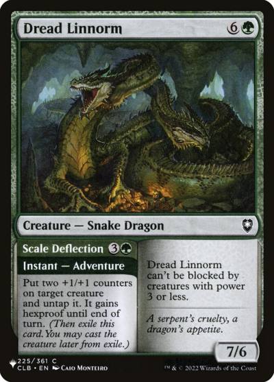 Dread Linnorm // Scale Deflection PLST-CLB-225 The List Magic card