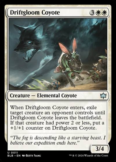 Driftgloom Coyote BLB-11 Bloomburrow Magic card