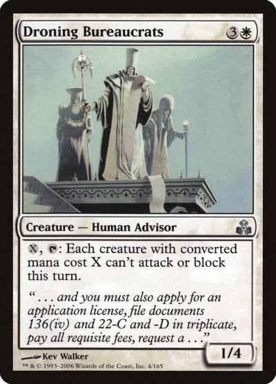 Droning Bureaucrats GPT-4 Guildpact Magic card