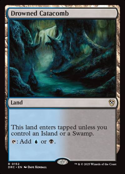 Drowned Catacomb DRC-152 Aetherdrift Commander Magic card