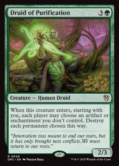 Druid of Purification DRC-49 Aetherdrift Commander Magic card