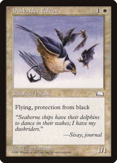 Duskrider Falcon WTH-12 Weatherlight Magic card