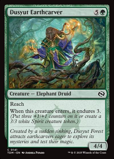 Dusyut Earthcarver TDM-141 Tarkir: Dragonstorm Magic card