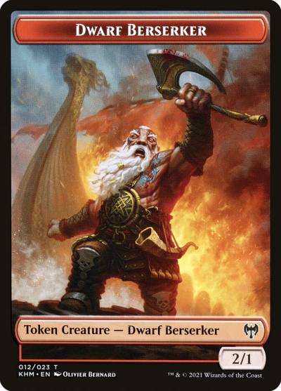 Dwarf Berserker TKHM-12 Kaldheim Tokens Magic card
