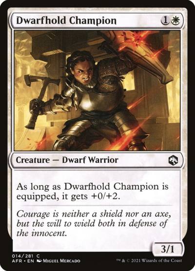 Dwarfhold Champion 14 Adventures in the Forgotten Realms Magic card