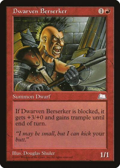 Dwarven Berserker 97 Weatherlight Magic card