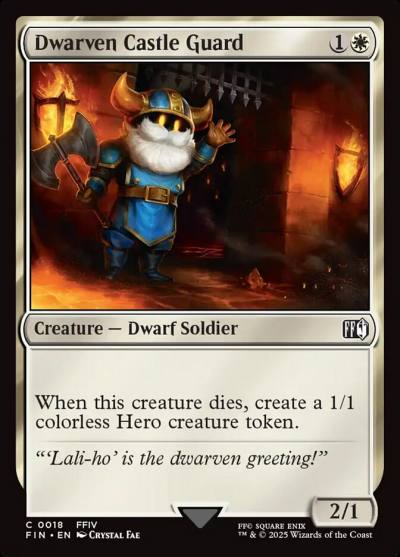 Dwarven Castle Guard FIN-18 Final Fantasy Magic card