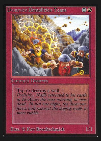Dwarven Demolition Team CED-143 Collectors' Edition Magic card