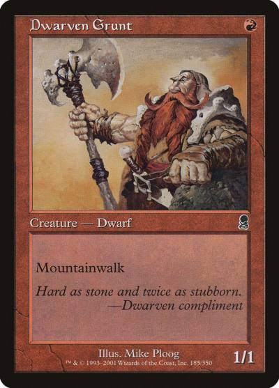 Dwarven Grunt ODY-185 Odyssey Magic card