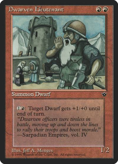 Dwarven Lieutenant 52 Fallen Empires Magic card