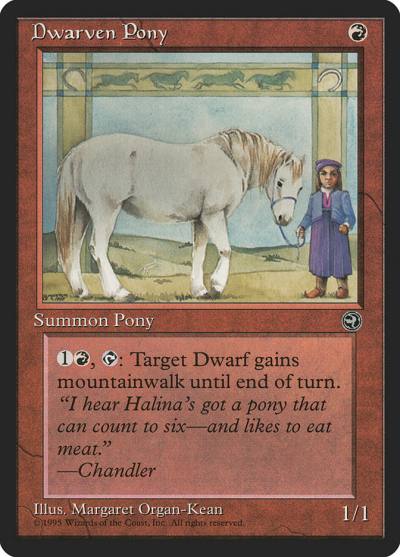 Dwarven Pony 70 Homelands Magic card